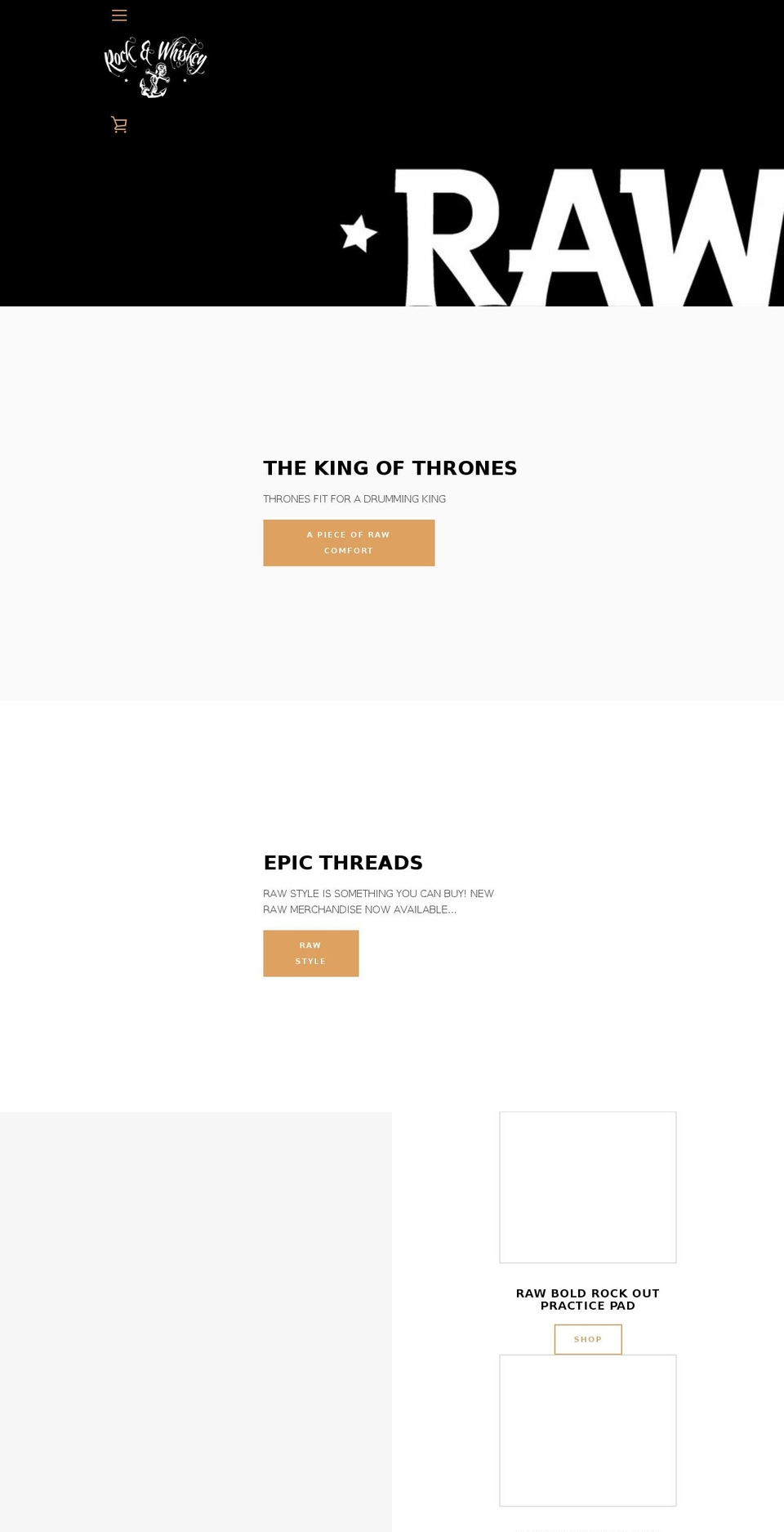rawdrum.com — Shopify storefront screenshot