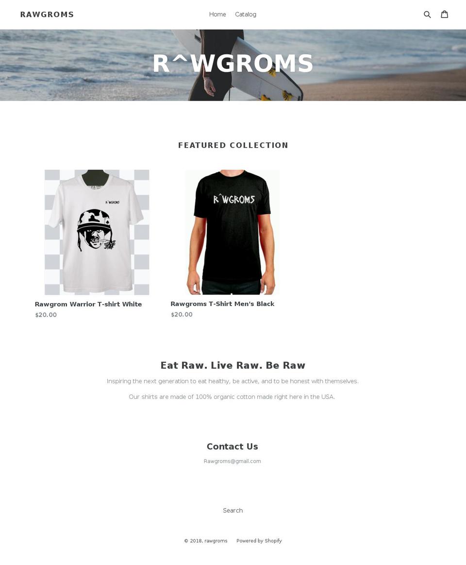 rawgroms.com — Shopify storefront screenshot