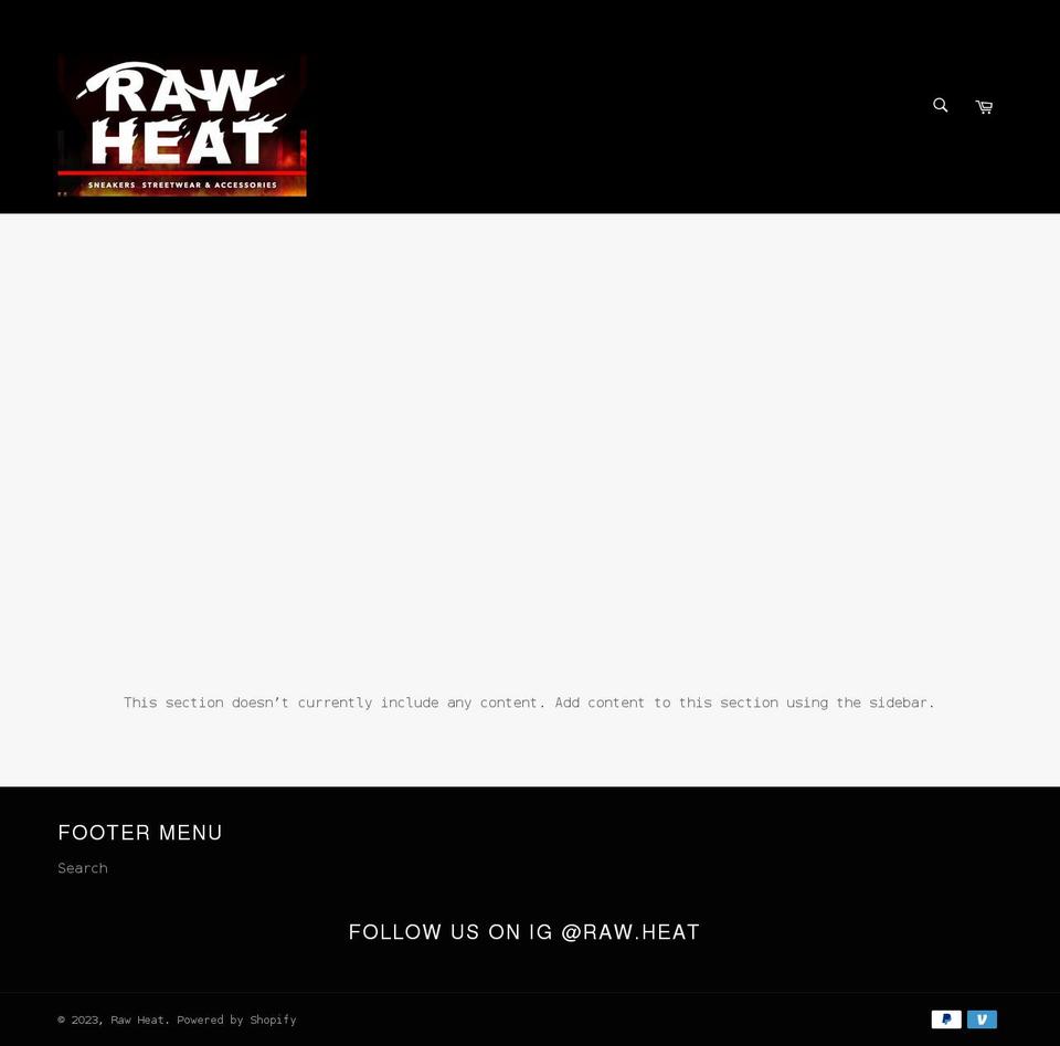 rawheatbst.com shopify website screenshot