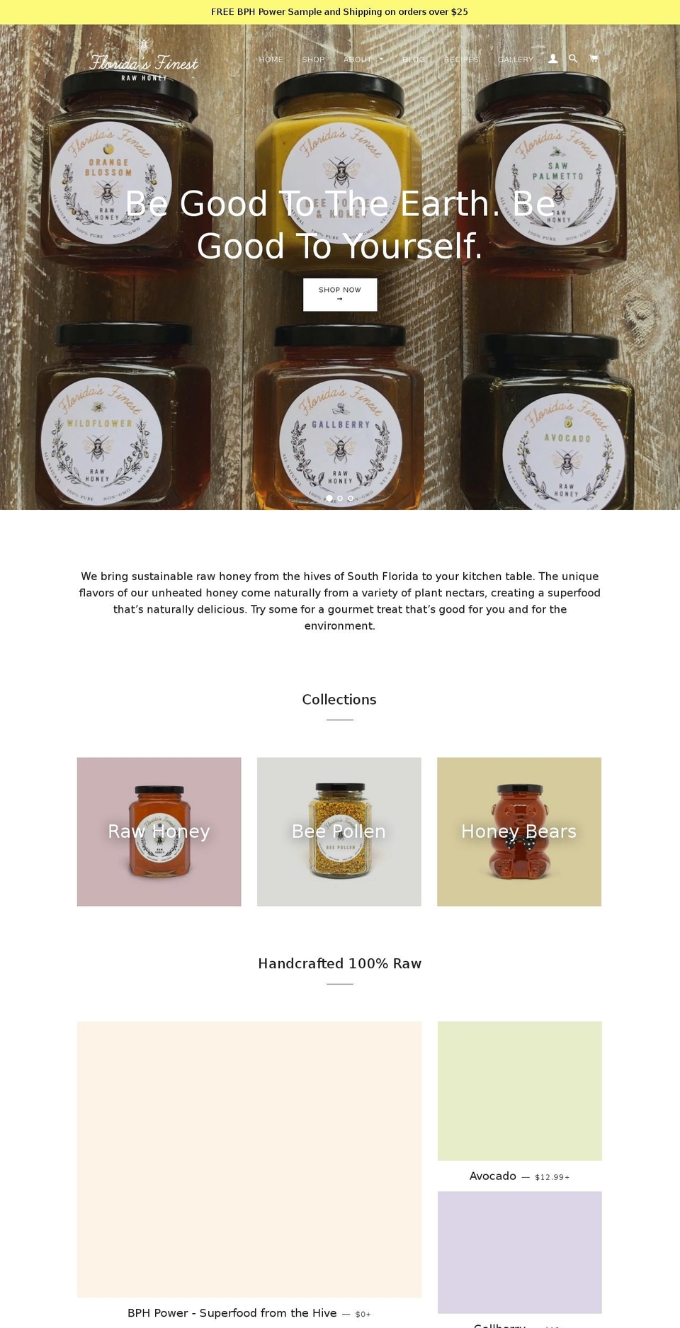 rawhoneyjar.com — Shopify storefront screenshot