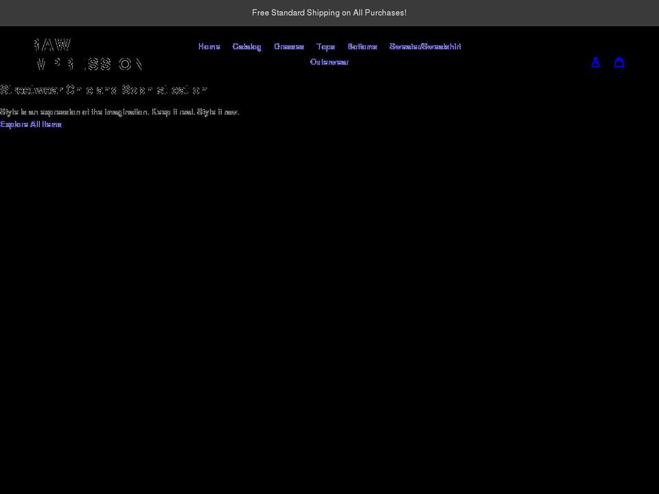 rawimpressiondesign.com shopify website screenshot