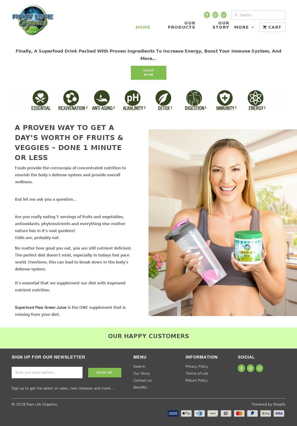 rawlifeshop.com — Shopify storefront screenshot