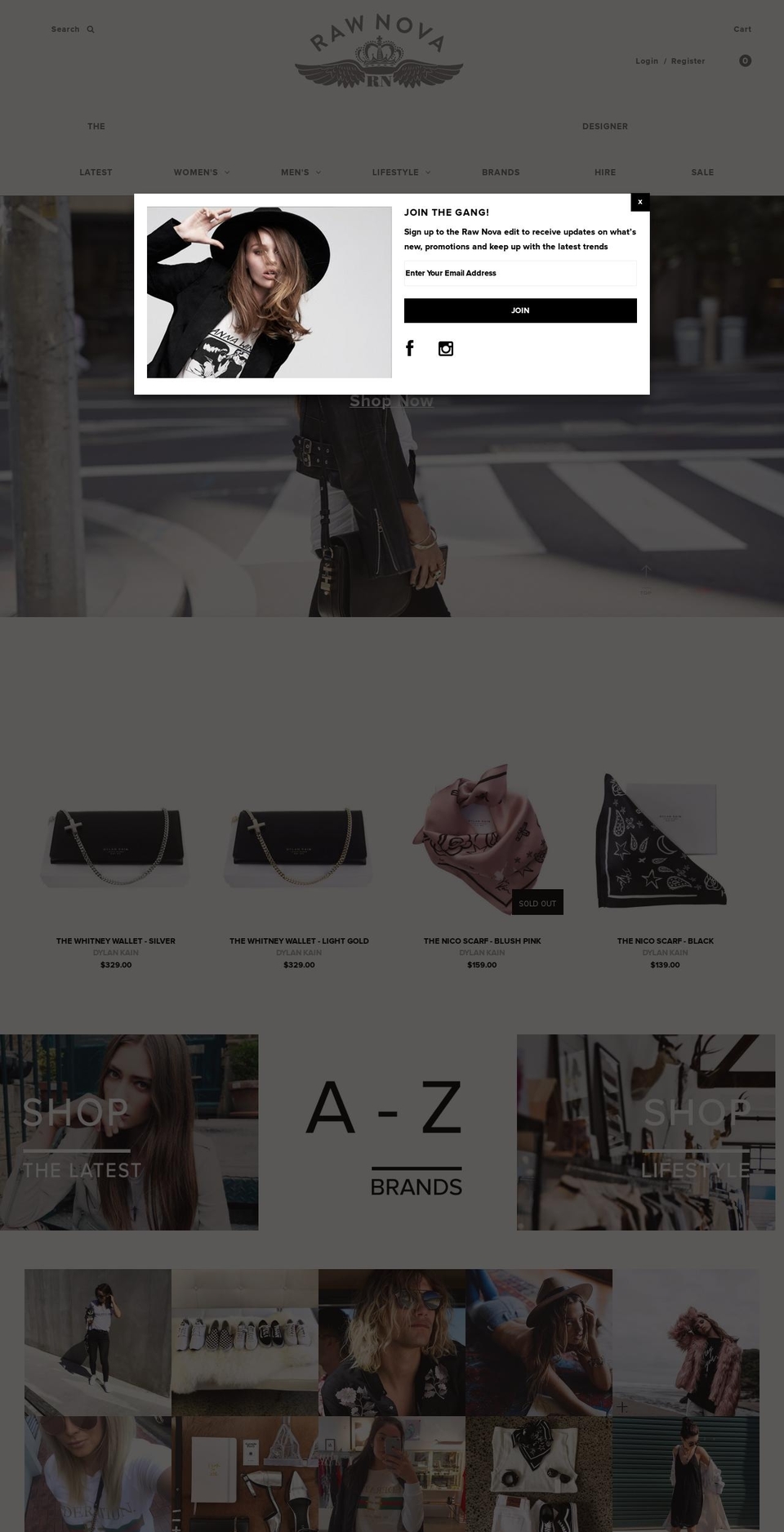 rawnova.co.nz shopify website screenshot