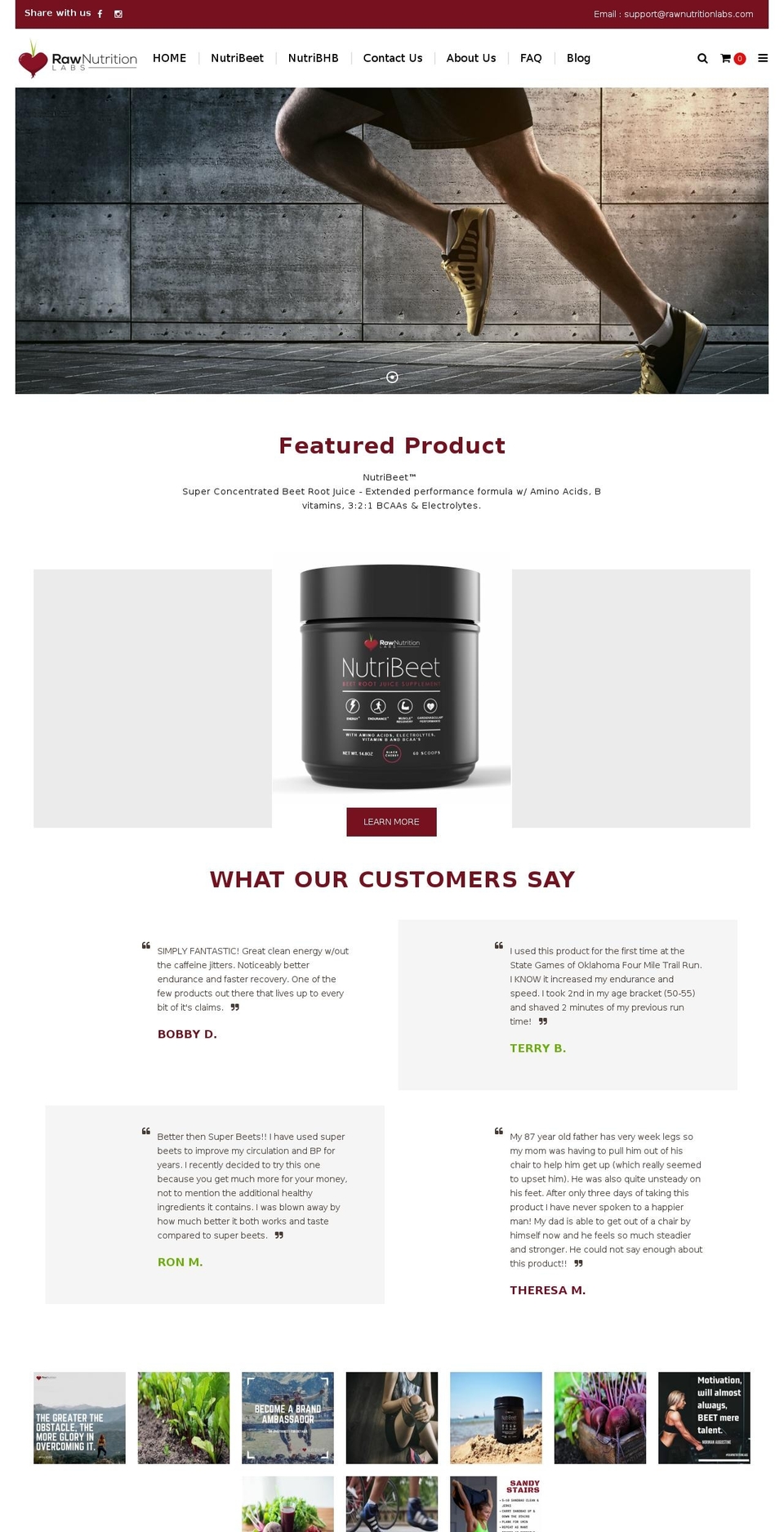 rawnutritionlabs.com shopify website screenshot