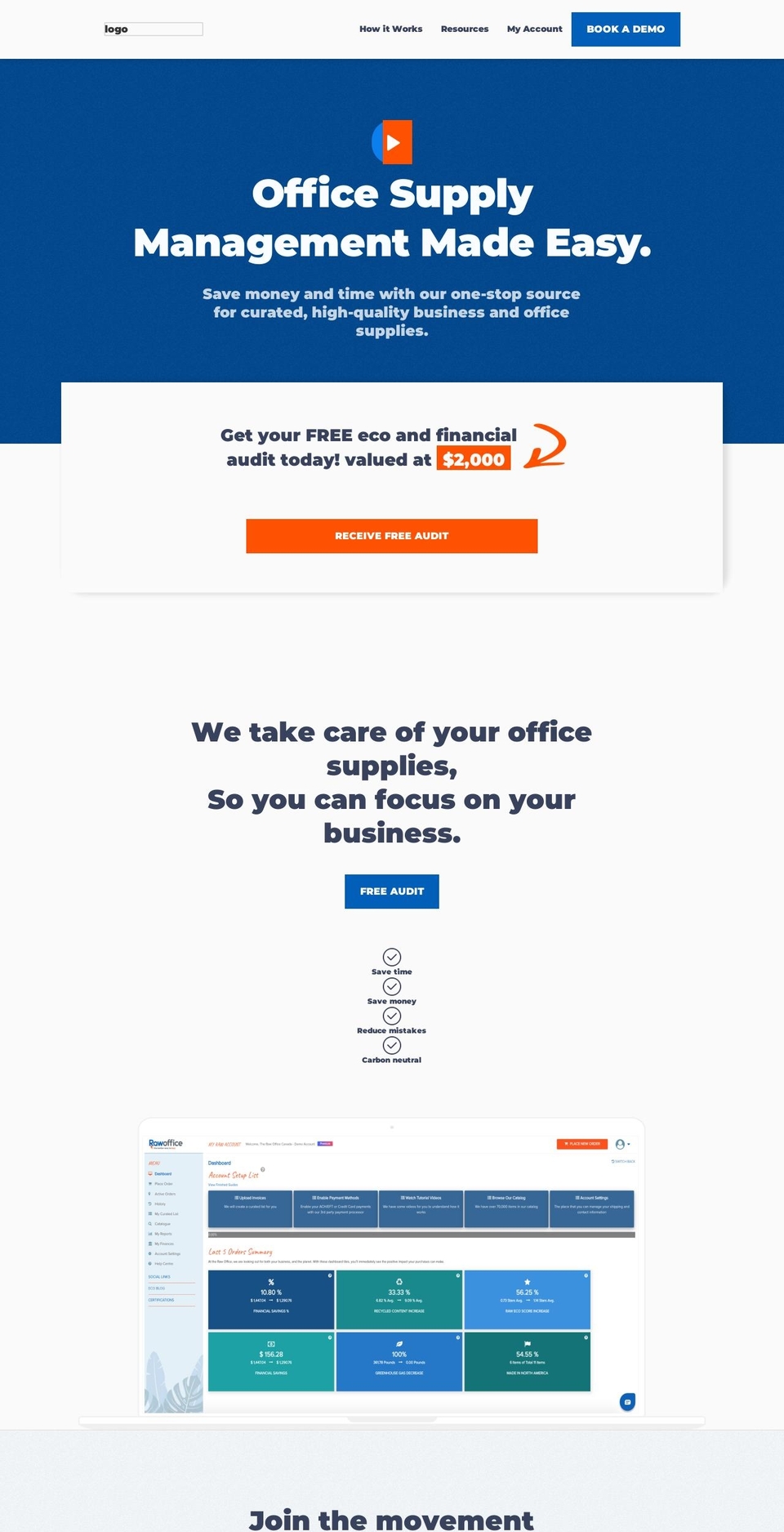 rawoffice.ca shopify website screenshot