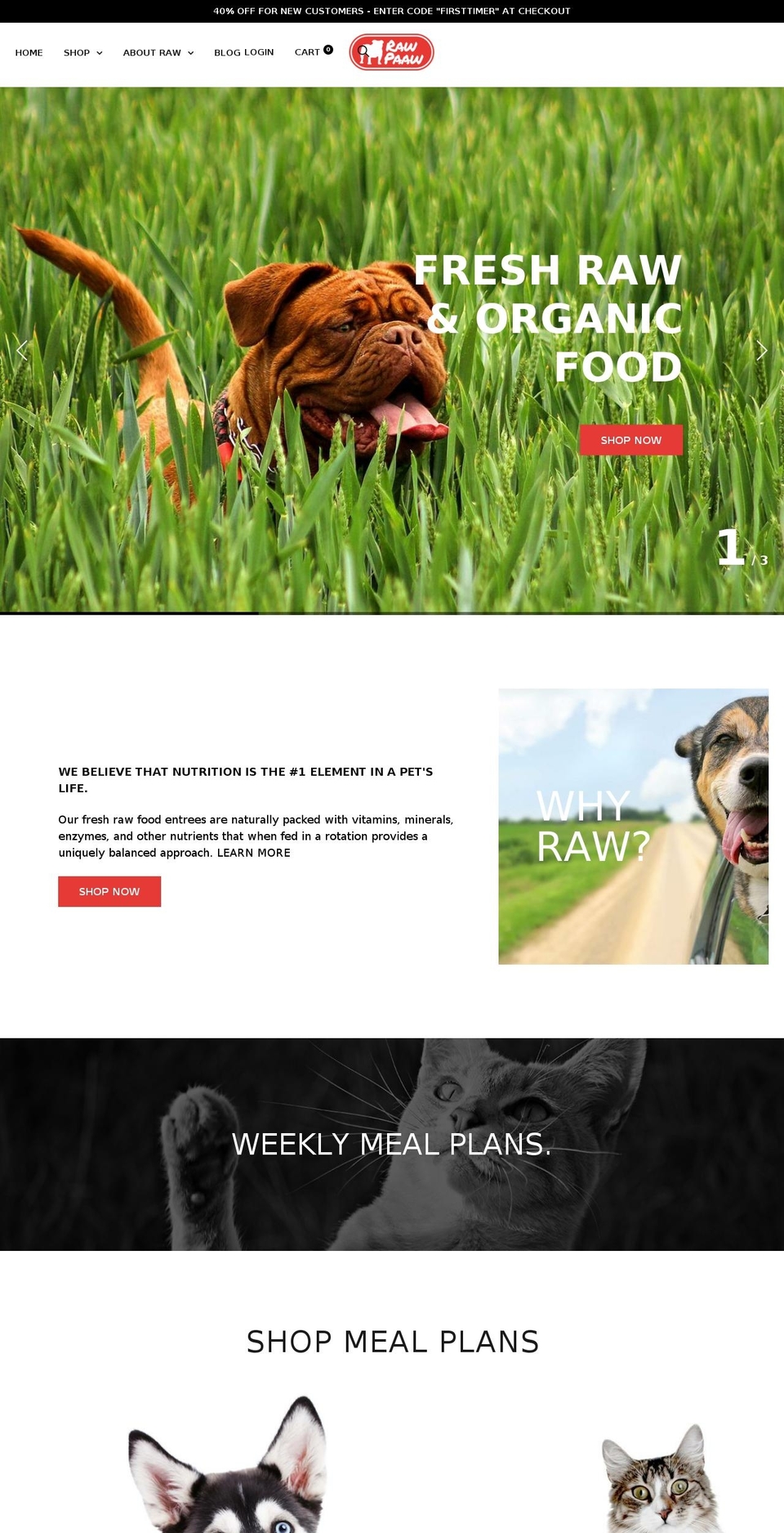 rawpaaw.com — Shopify storefront screenshot