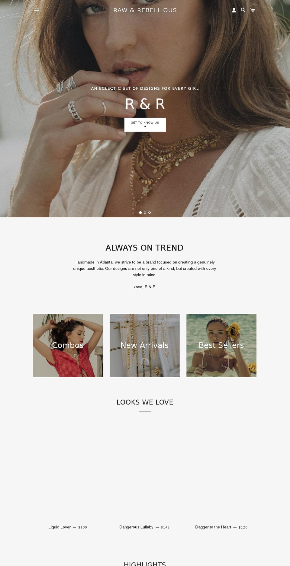 rawrebellious.com — Shopify storefront screenshot