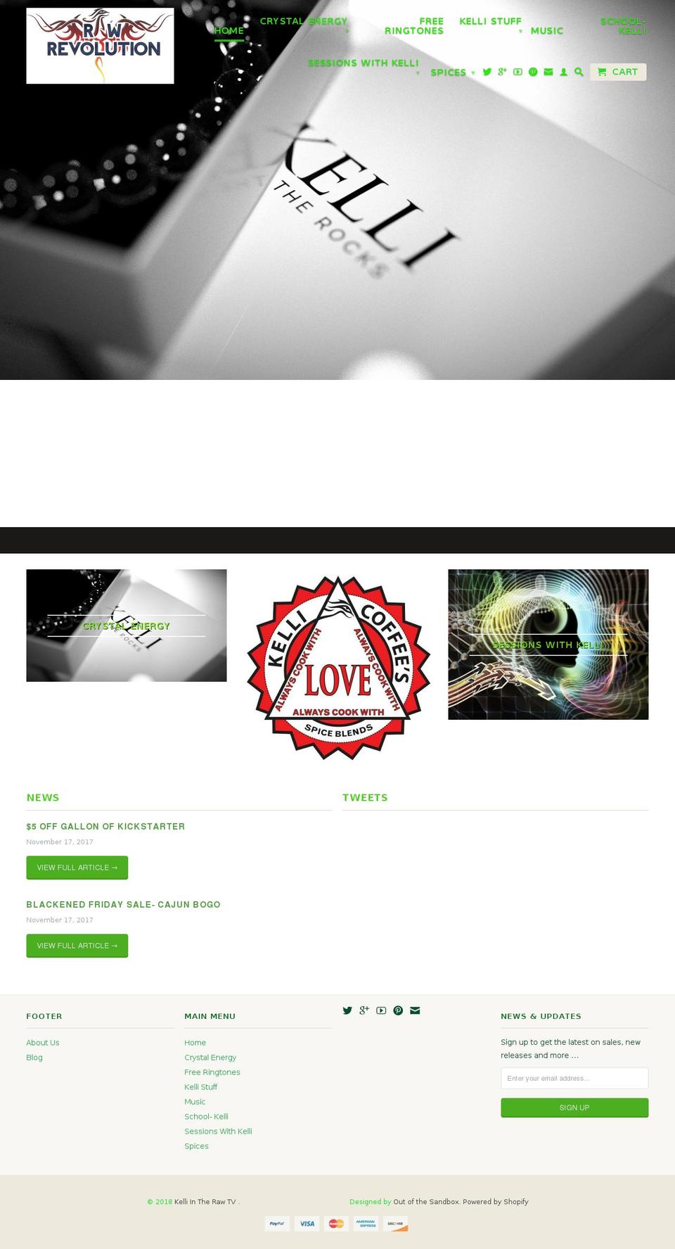 rawrevolutionskincare.com — Shopify storefront screenshot