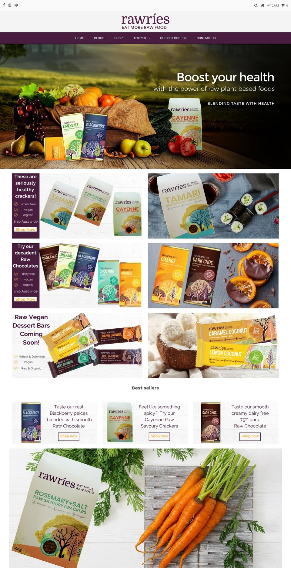 rawries.com — Shopify storefront screenshot