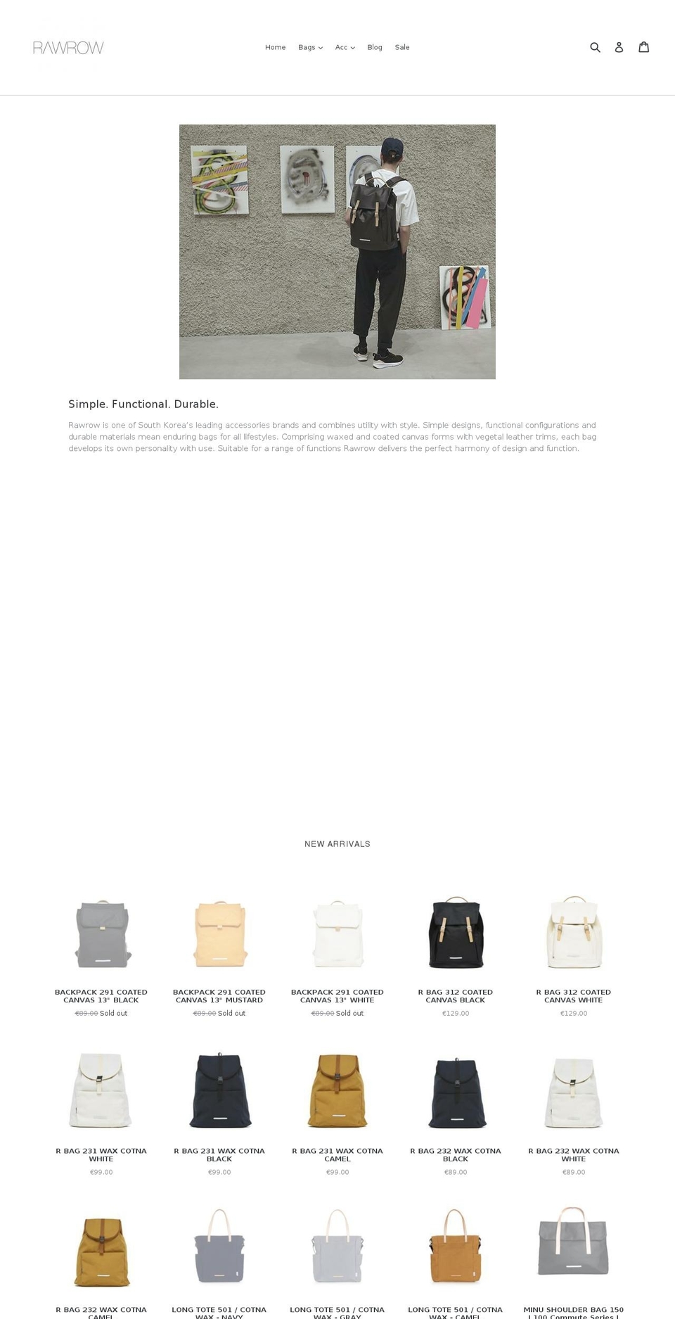 rawrow.de shopify website screenshot