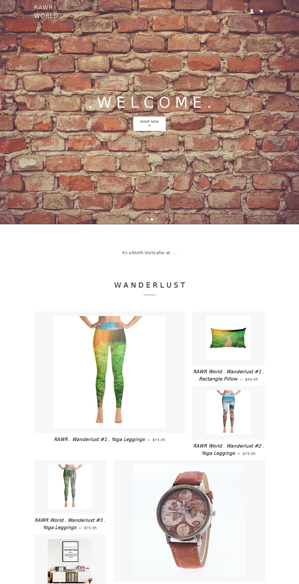 rawrworld.com shopify website screenshot
