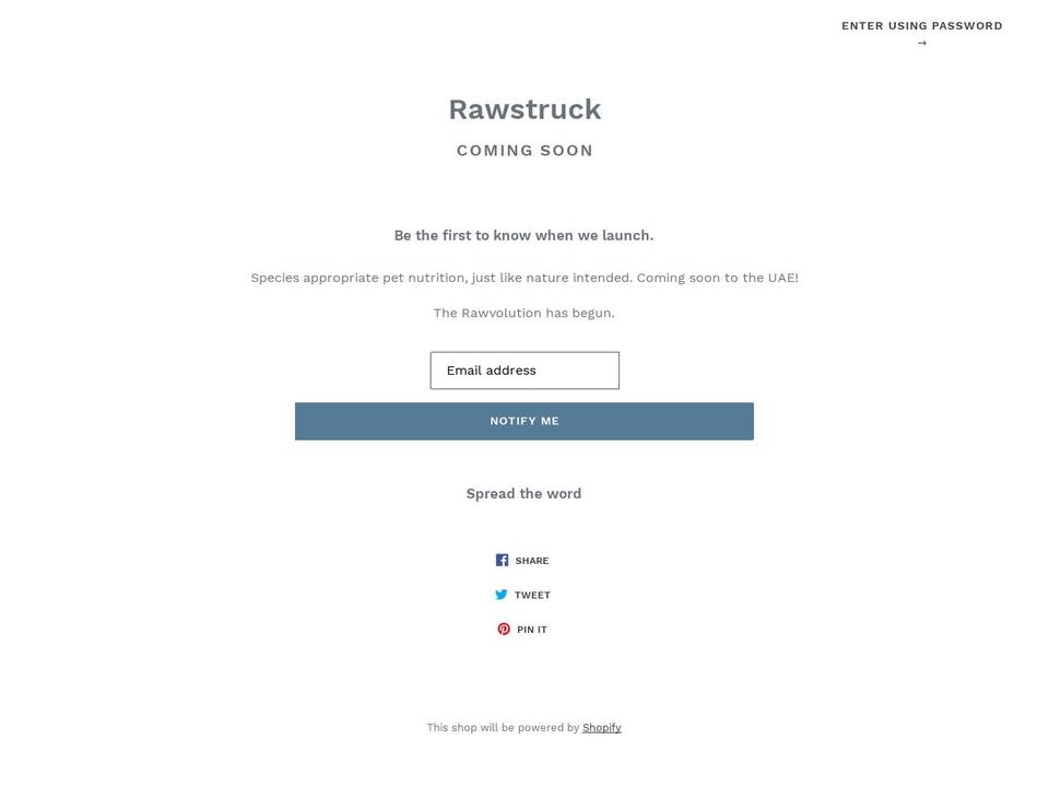 rawstruck.com — Shopify storefront screenshot