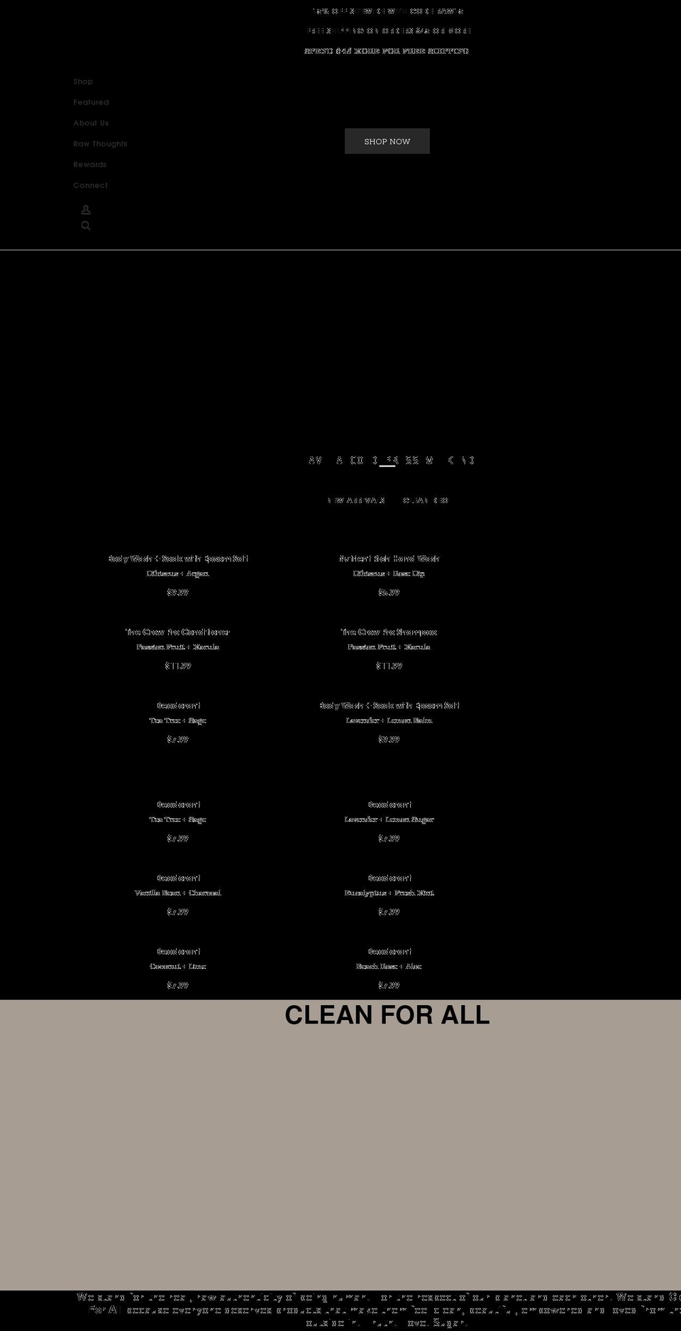 rawsugarliving.com shopify website screenshot