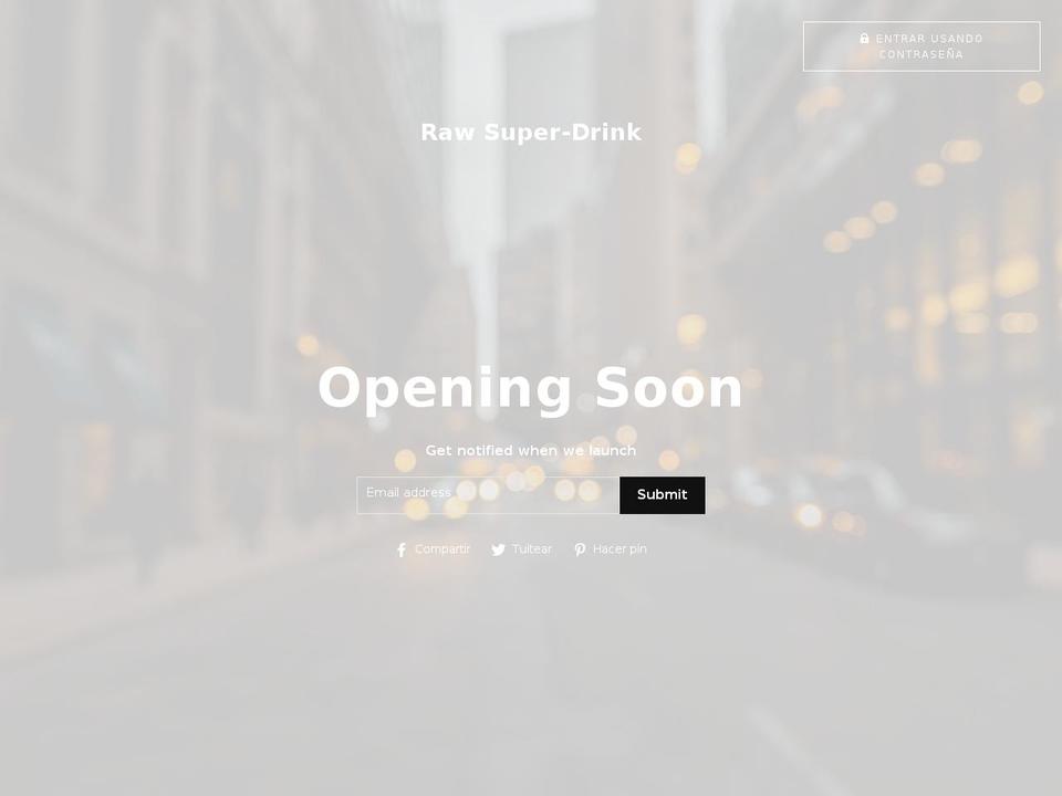 rawsuperdrink.com shopify website screenshot