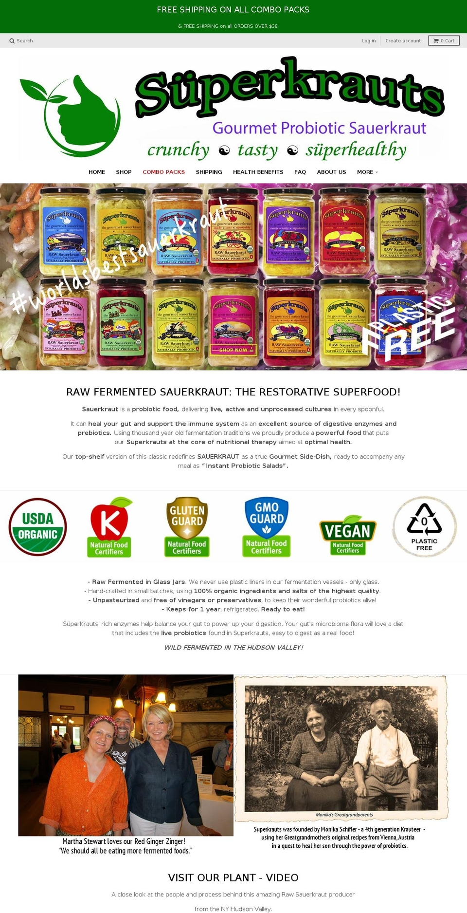 rawsuperkrauts.com shopify website screenshot