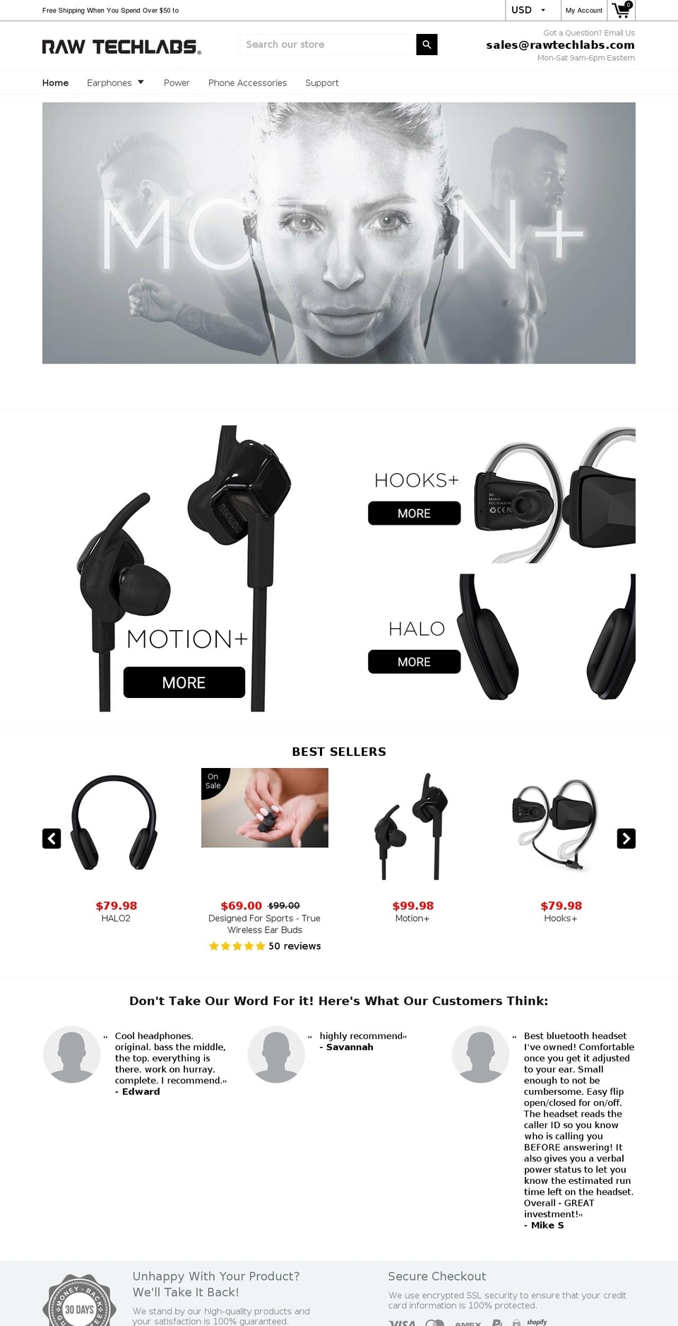 rawtechlabs.com — Shopify storefront screenshot