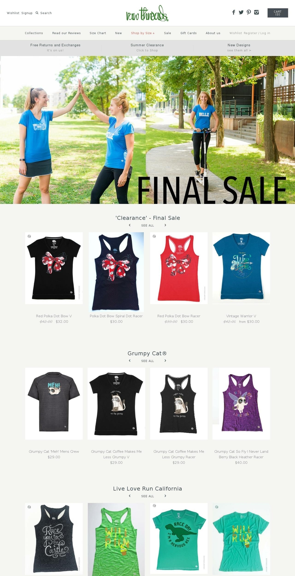 rawthreadsshop.com — Shopify storefront screenshot
