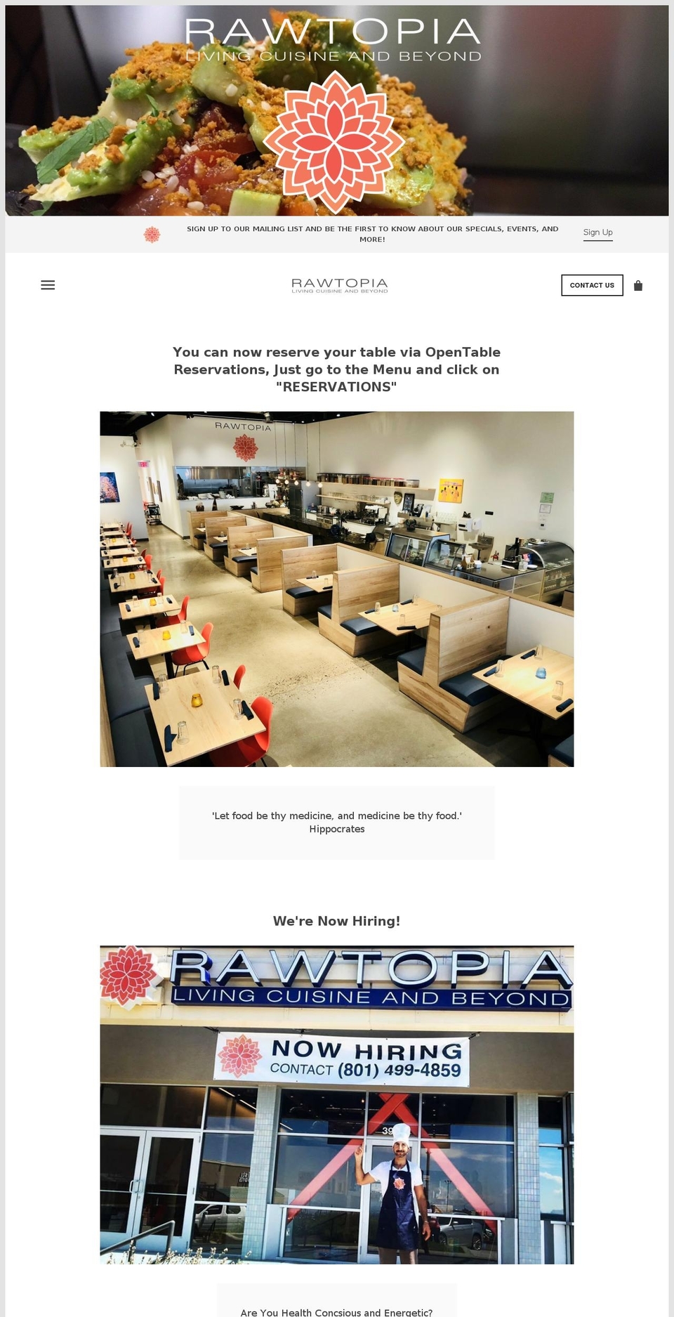 rawtopia.com shopify website screenshot