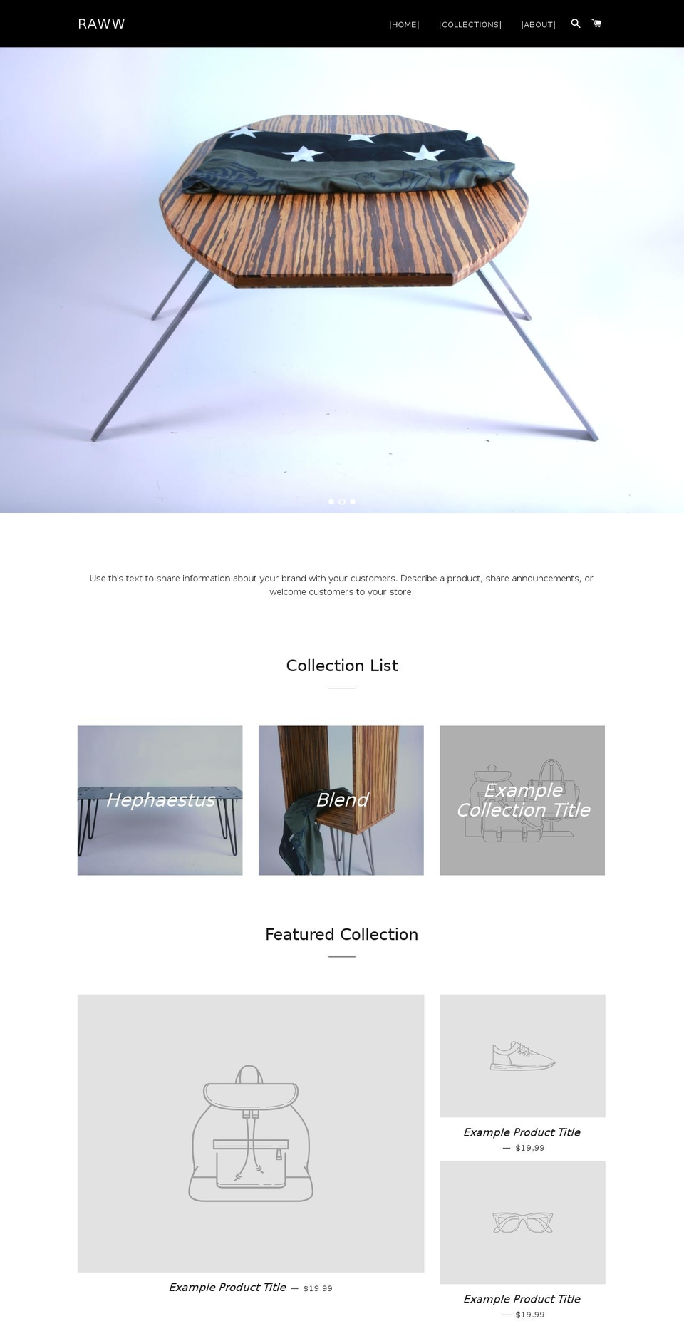 rawwaesthetics.com — Shopify storefront screenshot