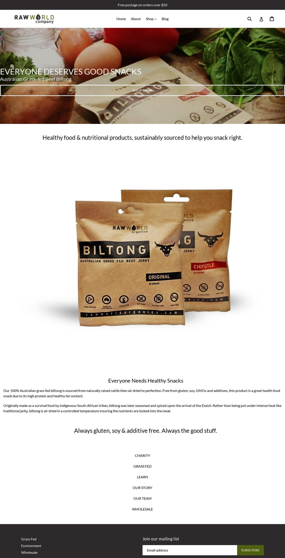 rawworldorganics.com.au shopify website screenshot