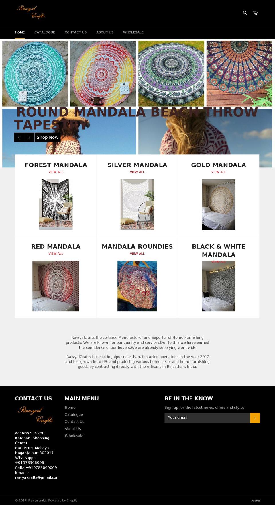 rawyalcrafts.com shopify website screenshot