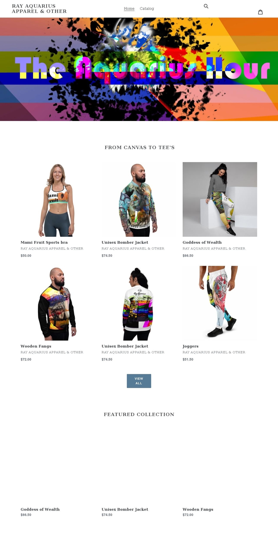 ray-aquarius-apparel-other.myshopify.com shopify website screenshot