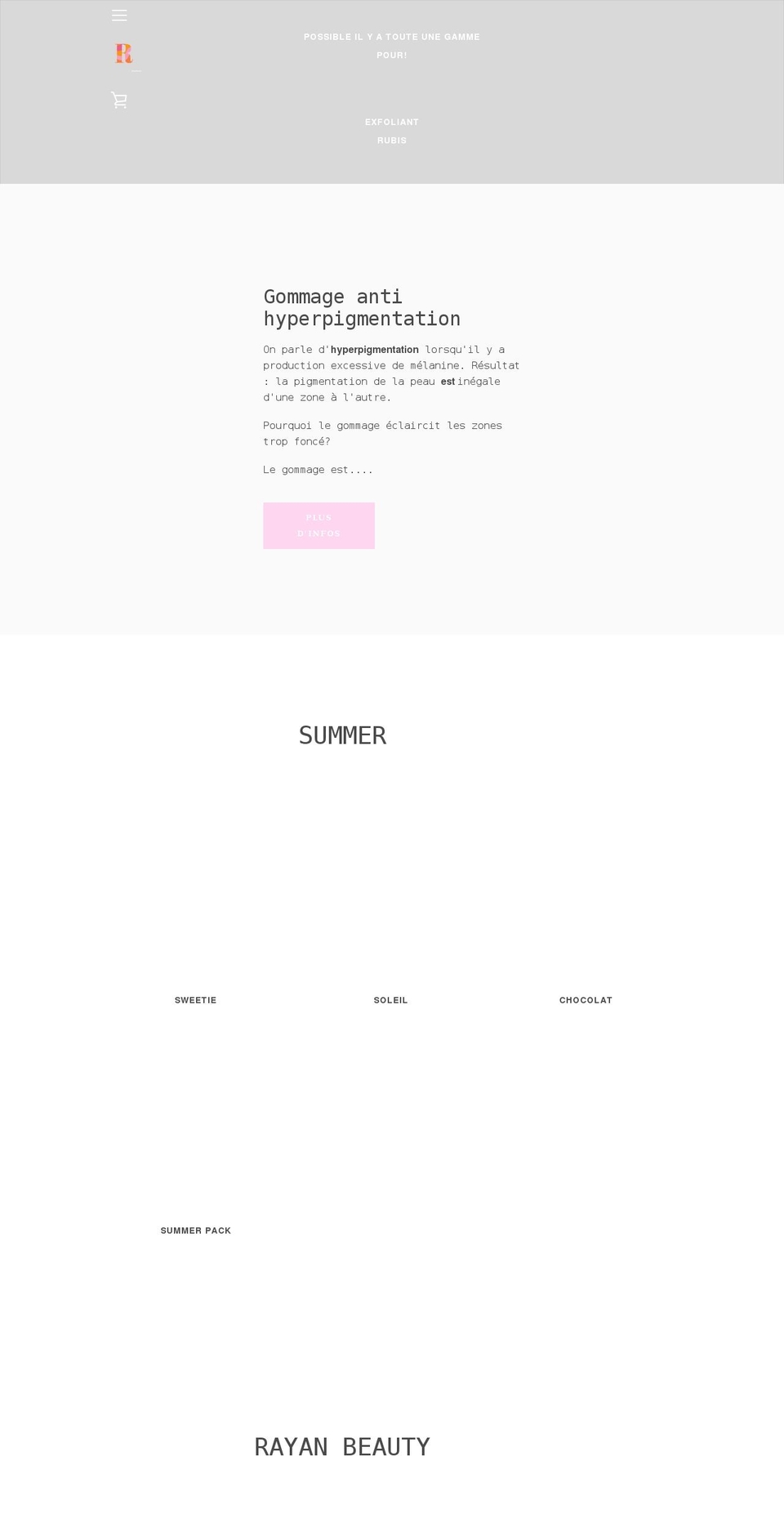 Copie de Narrative Shopify theme site example rayanbeauty.store