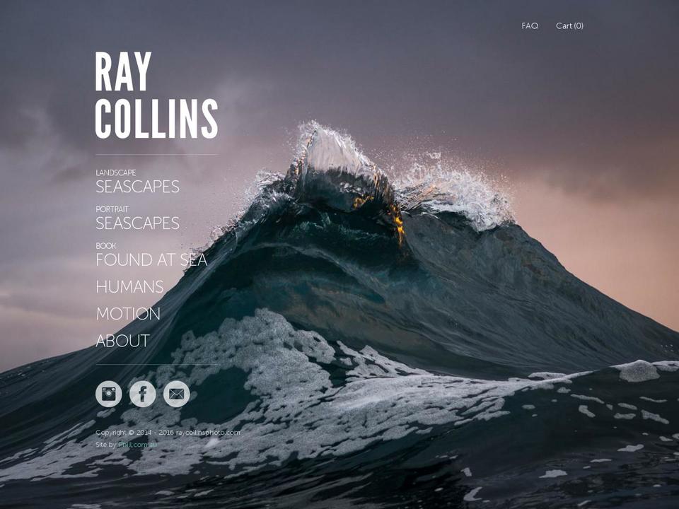 Brooklyn Shopify theme site example raycollinsphoto.com