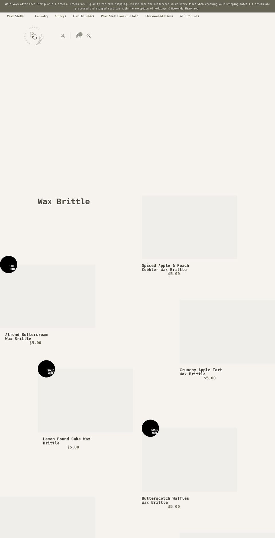 raydengrace.com shopify website screenshot