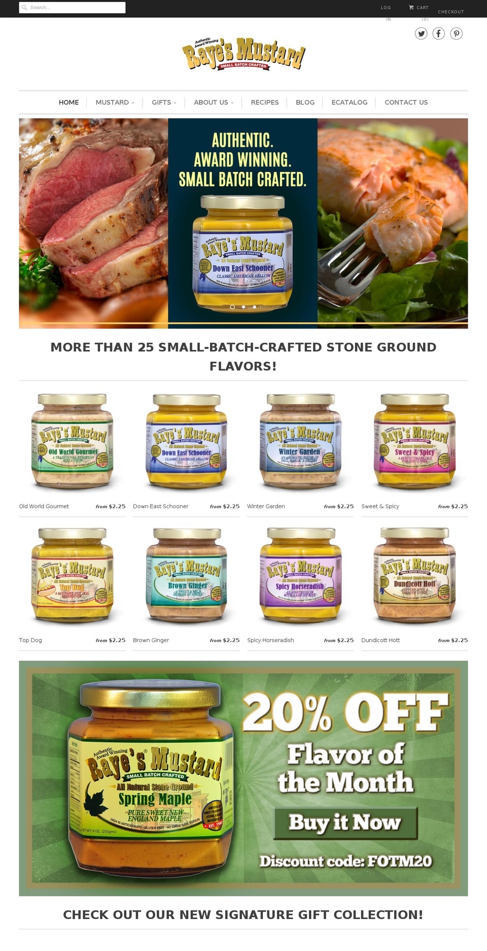 rayesmustard.com shopify website screenshot