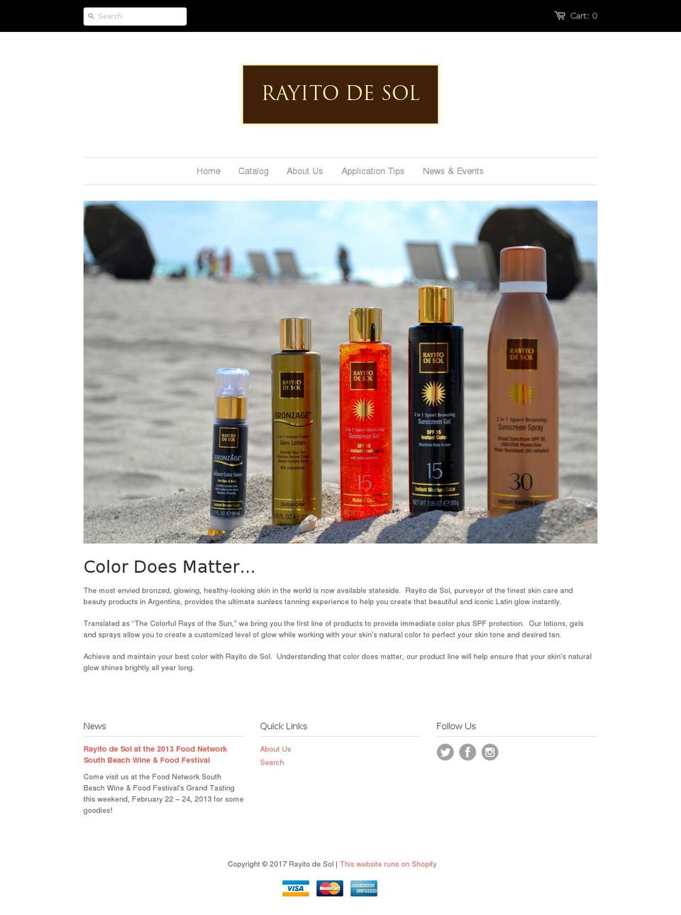 rayitodesolus.com shopify website screenshot