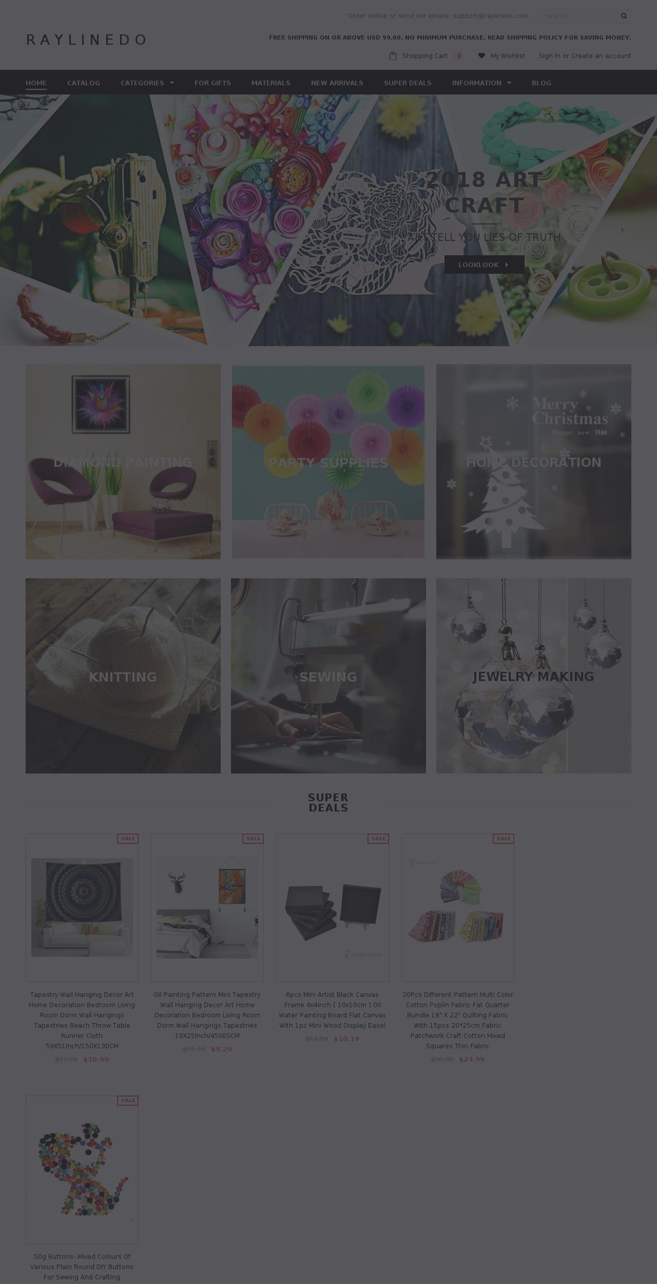 raylinedo.com — Shopify storefront screenshot