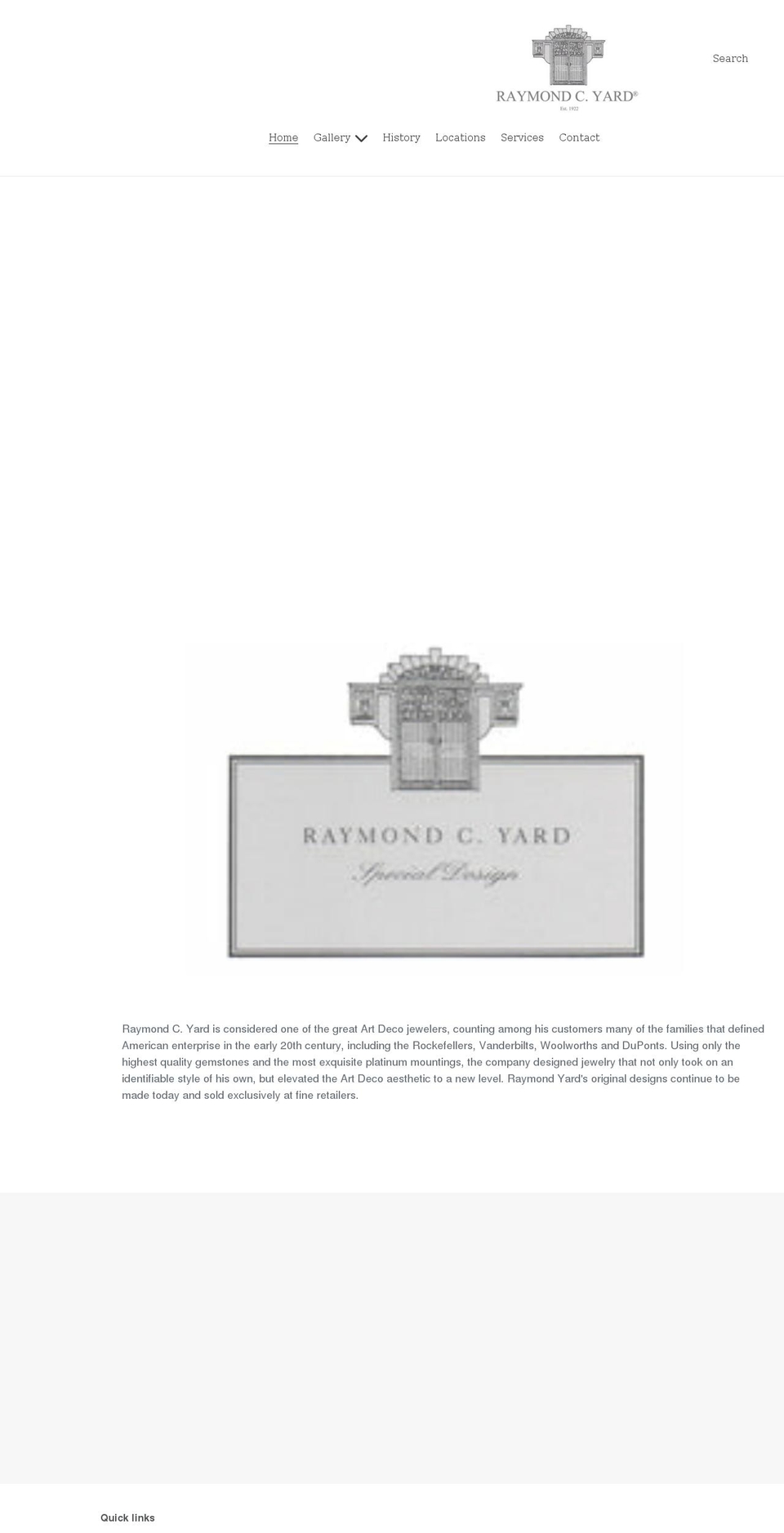 raymondcyard.com shopify website screenshot