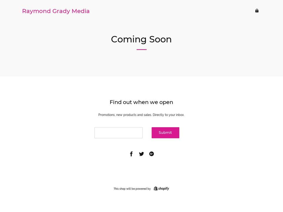 raymondgradymedia.com — Shopify storefront screenshot