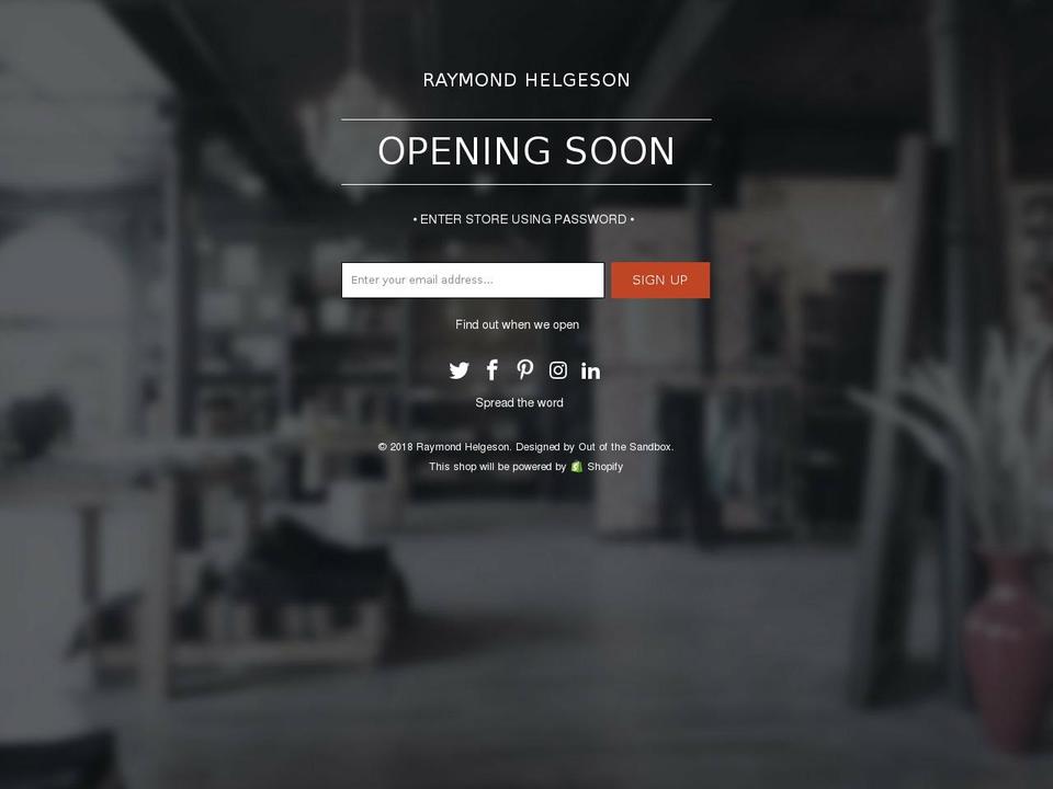 raymondhelgeson.com — Shopify storefront screenshot