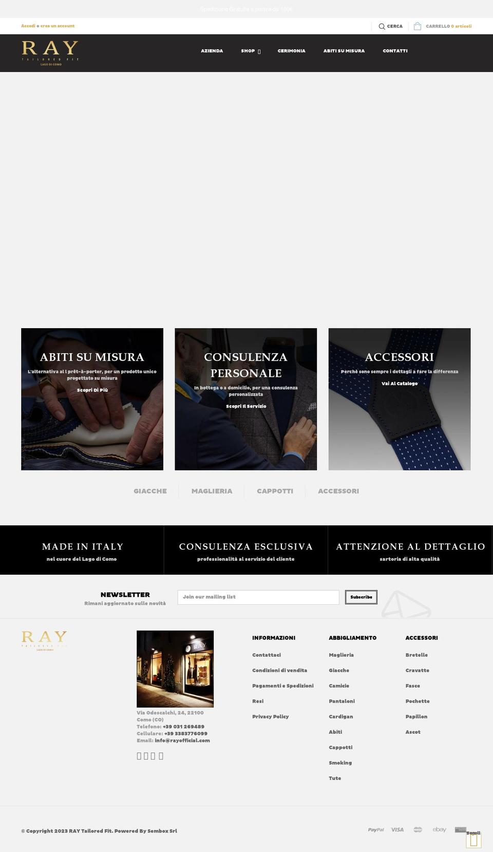 rayofficial.com shopify website screenshot