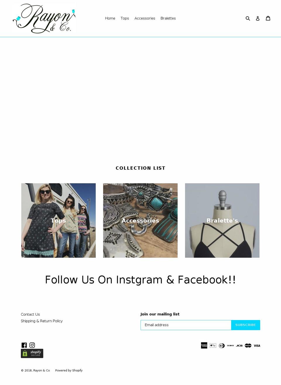rayonandco.com — Shopify storefront screenshot