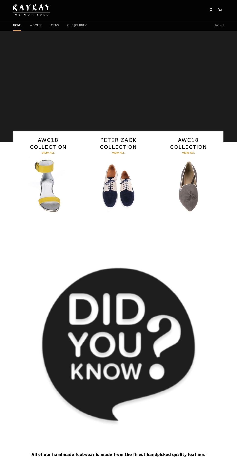 rayraywegotsole.com — Shopify storefront screenshot