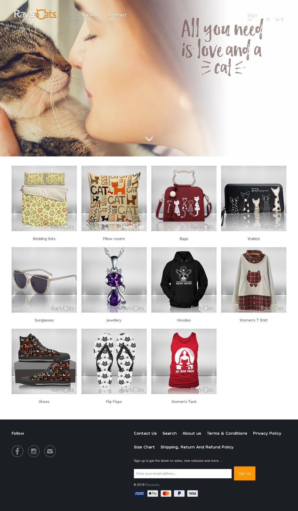 rayscats.myshopify.com shopify website screenshot