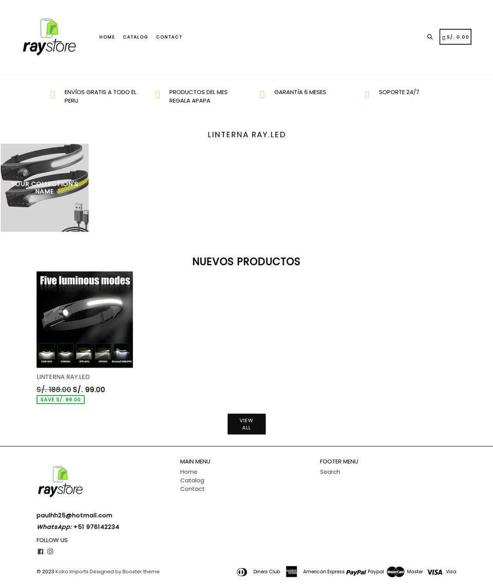 Tema de pagina wonderbox Shopify theme site example raystore.shop