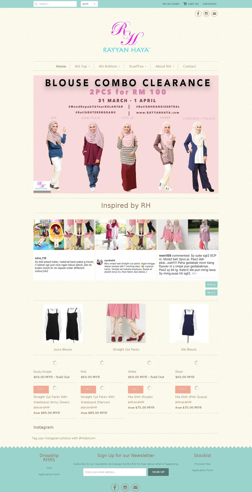 rayyanhaya.com shopify website screenshot