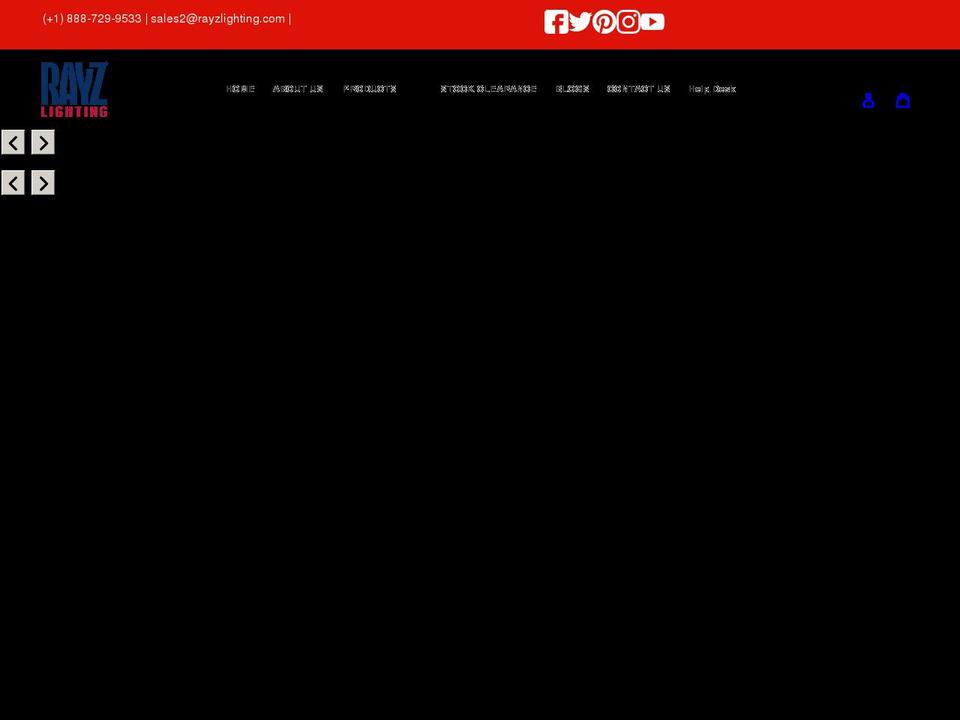 Rayz Shopify theme site example rayzlighting.com