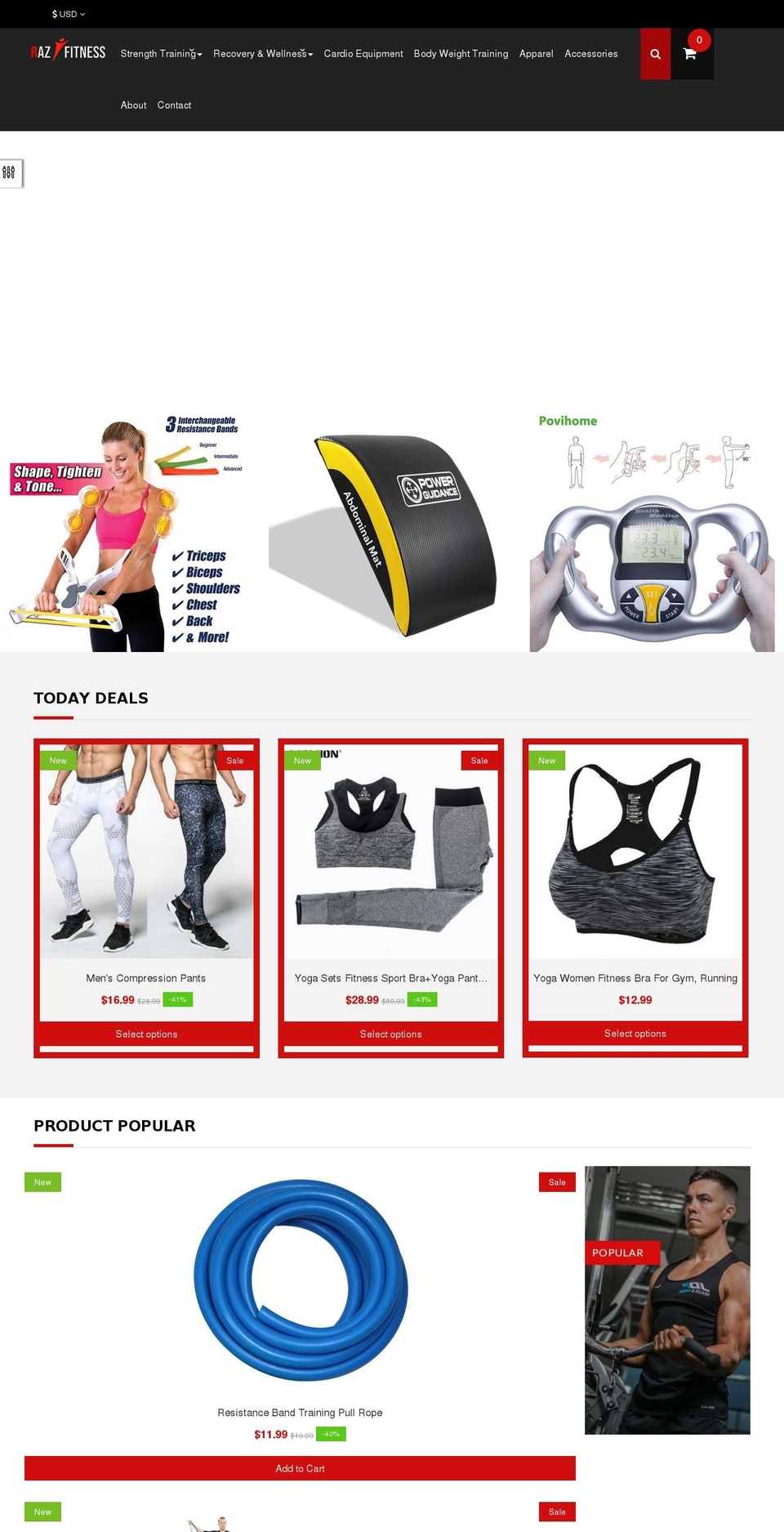 razfitness.com — Shopify storefront screenshot