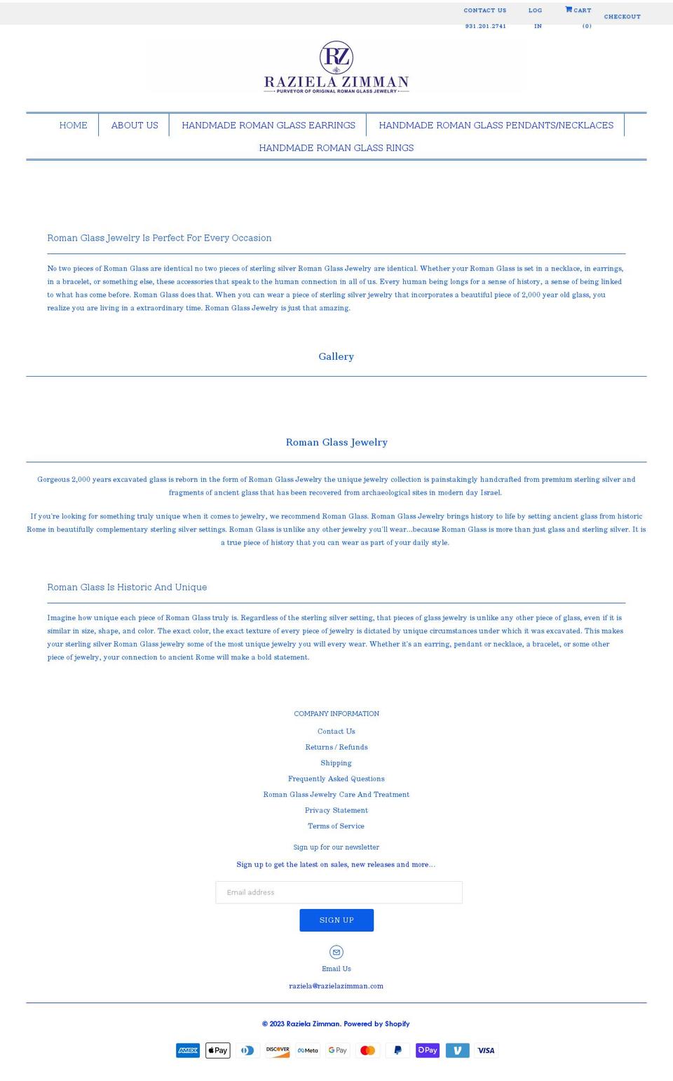 razielazimman.com shopify website screenshot