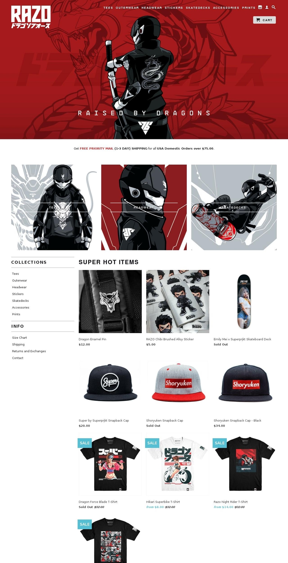 Yanka Shopify theme site example razoforce.com