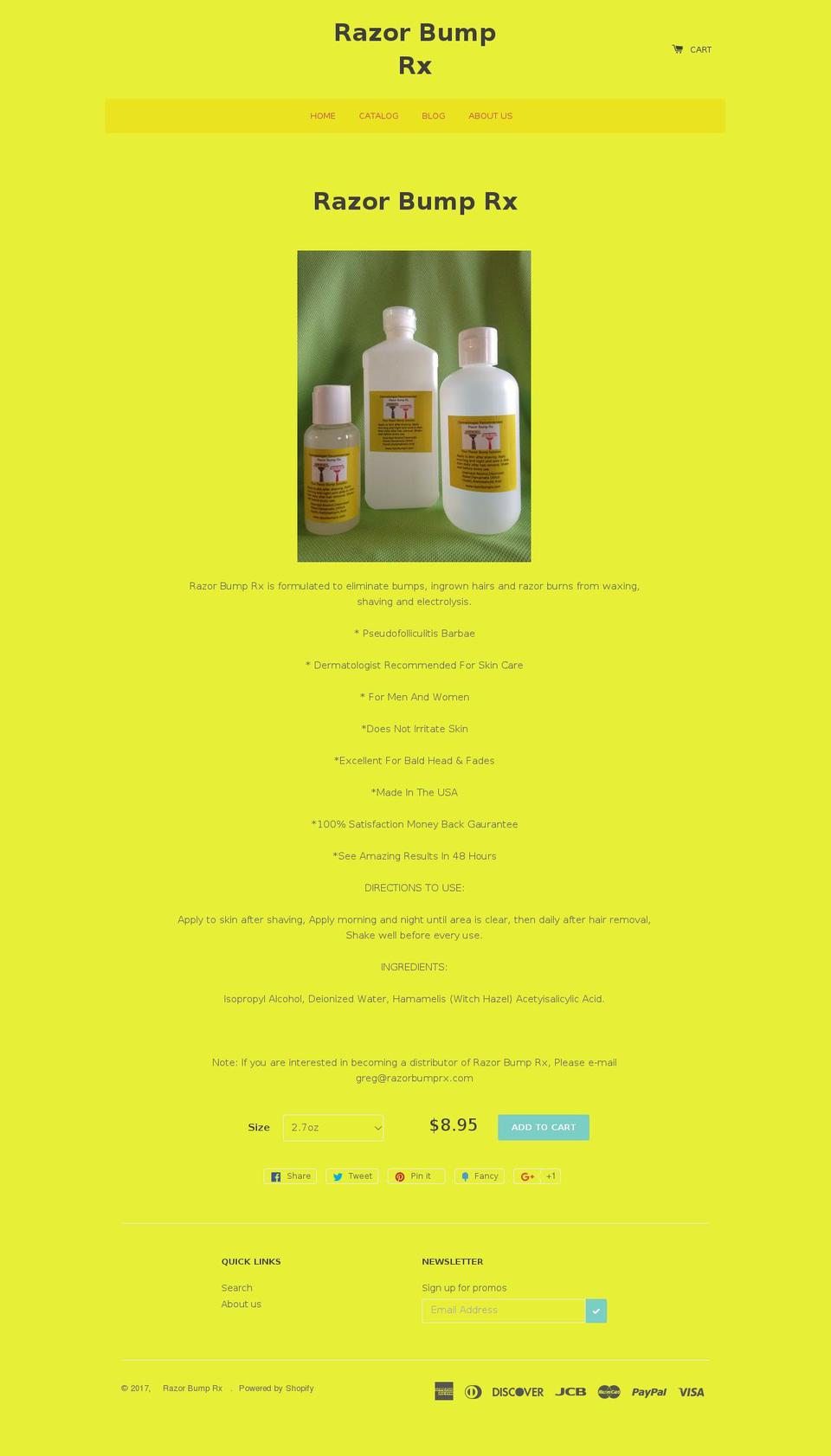 razorbumprx.com shopify website screenshot