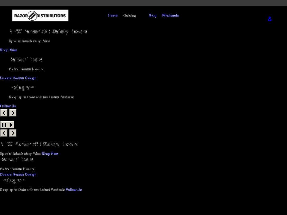 razordistributors.com.au shopify website screenshot