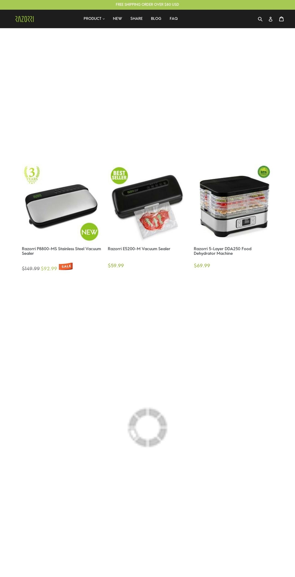 razorri.com shopify website screenshot