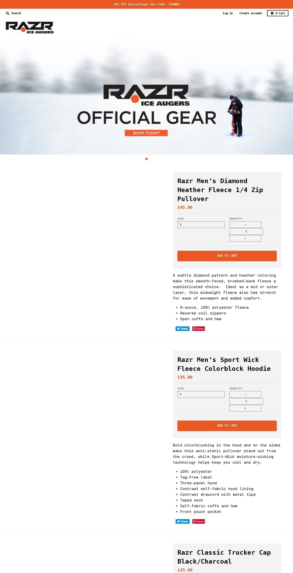 cbs--- Shopify theme site example razrpowrapparel.com