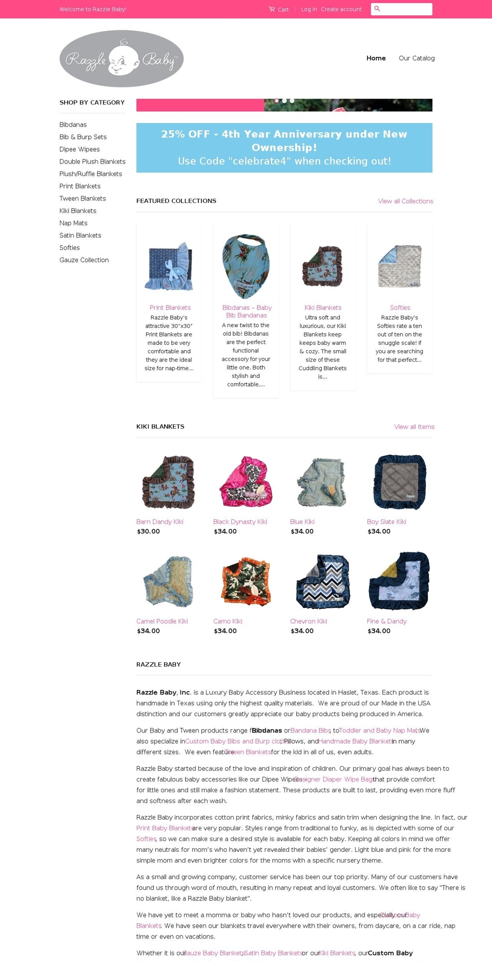 razzlebaby.com shopify website screenshot